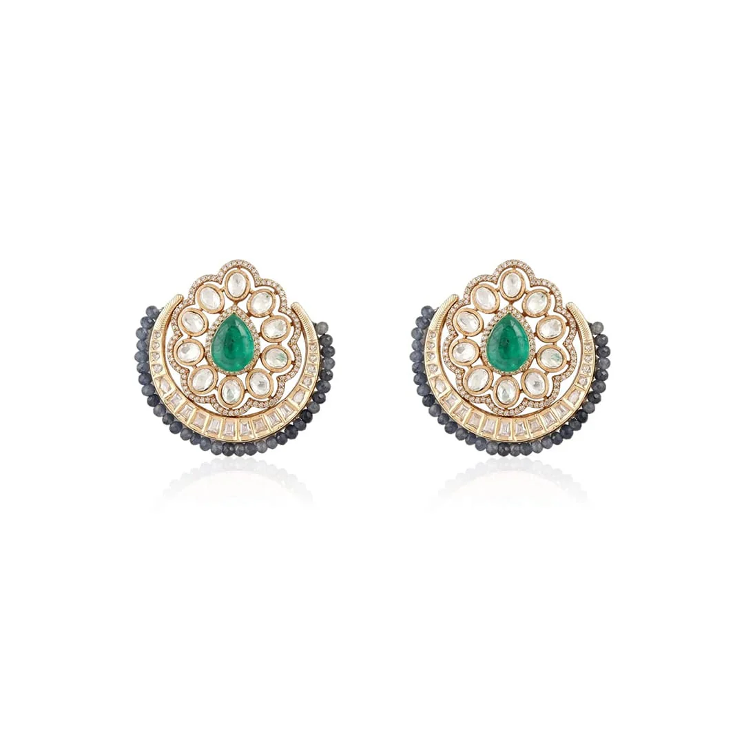 Amber Scrollwork Stud Earrings