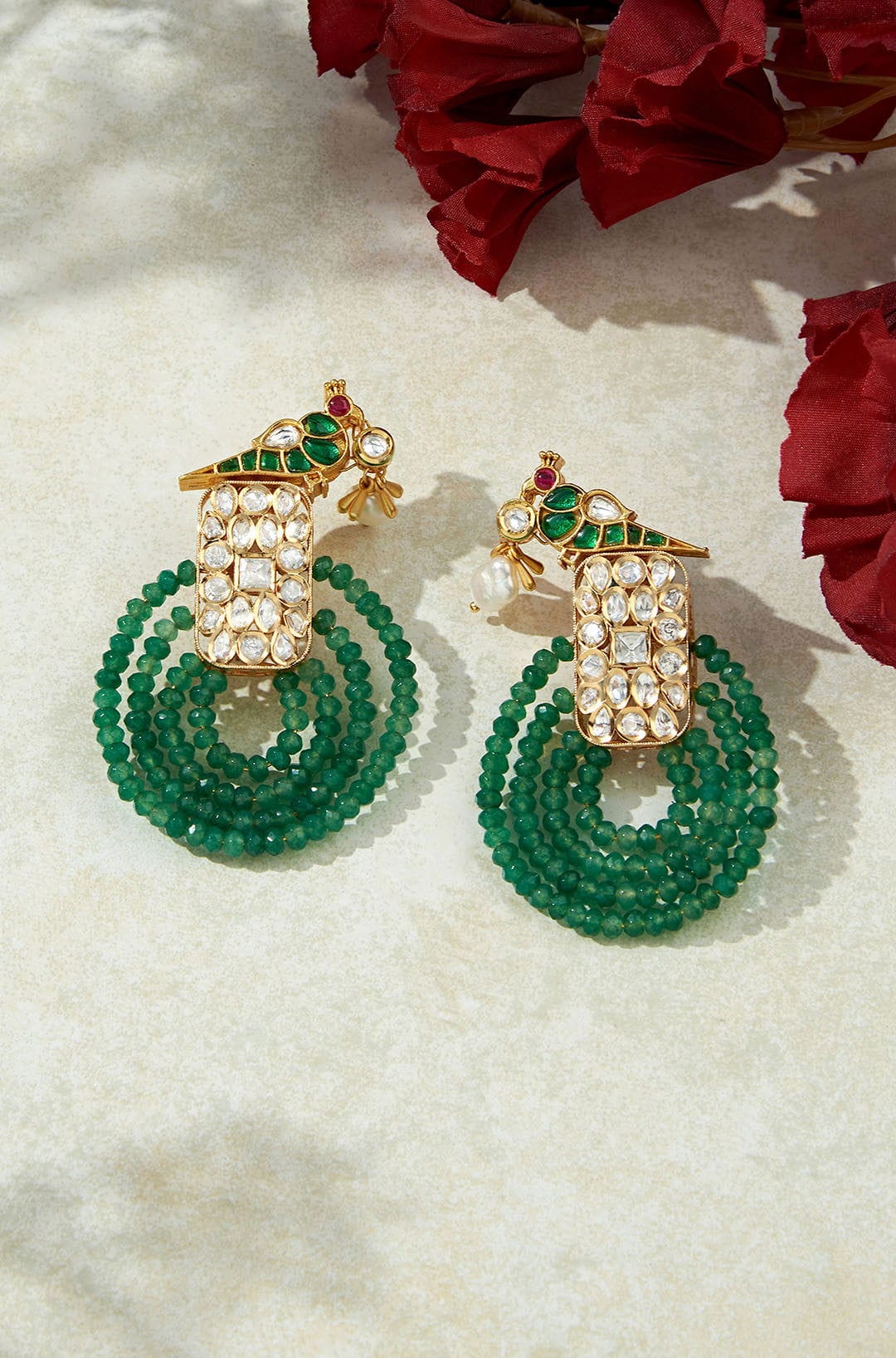 Antique Green Dangler Earring - Image 3