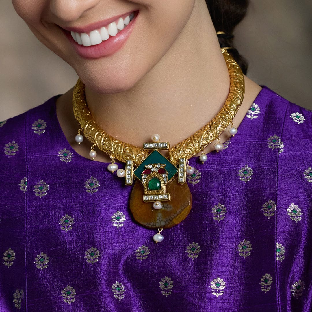 Antique Temple Pendant Necklace