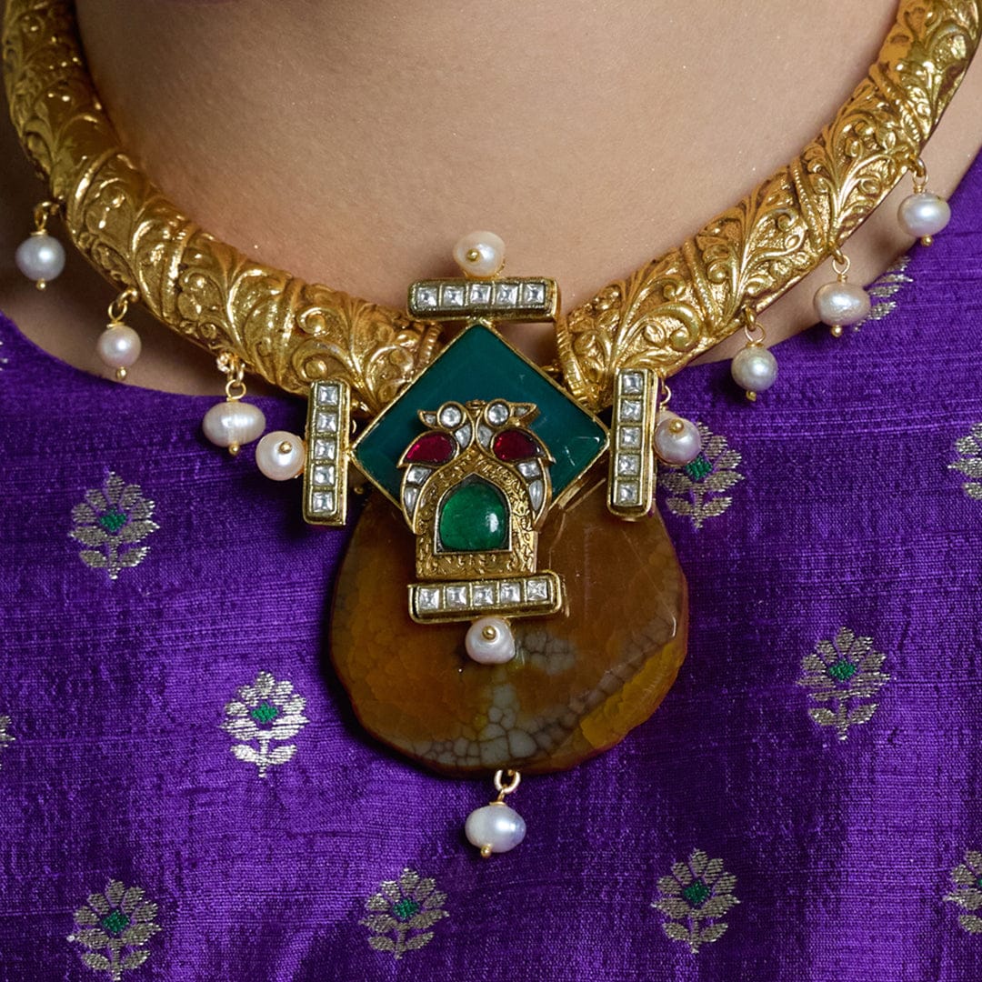 Antique Temple Pendant Necklace - Image 3