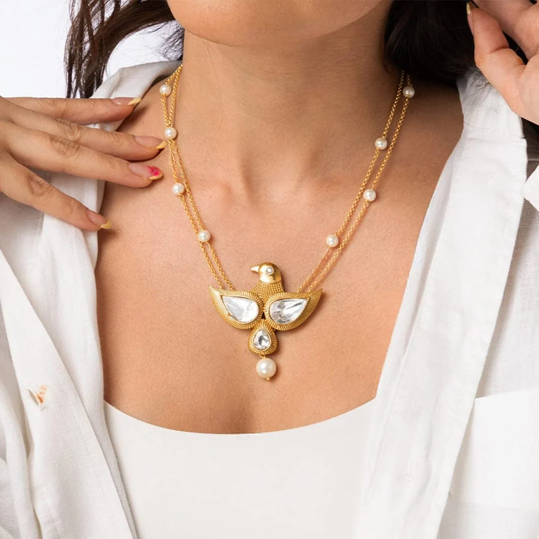 Bird Statement Necklace Set