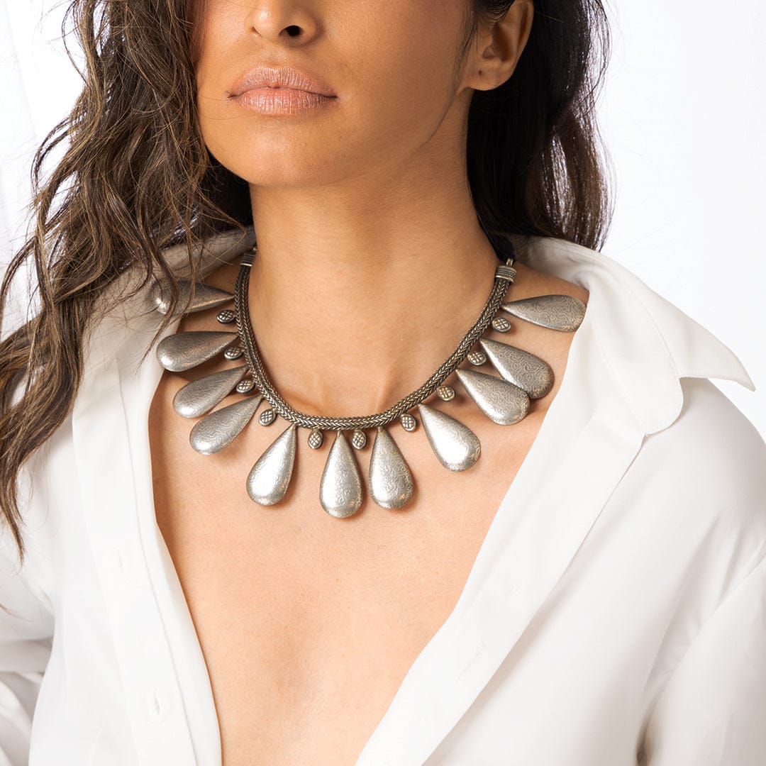 Bold Teardrop Statement Necklace