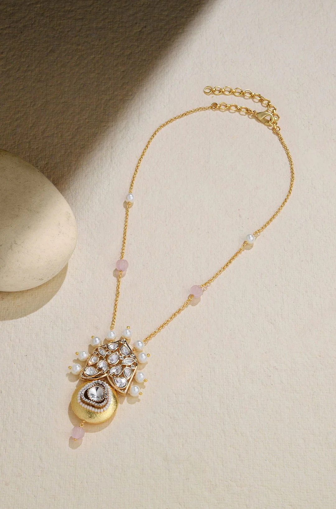 Brilliant Polki Pearl Pendant