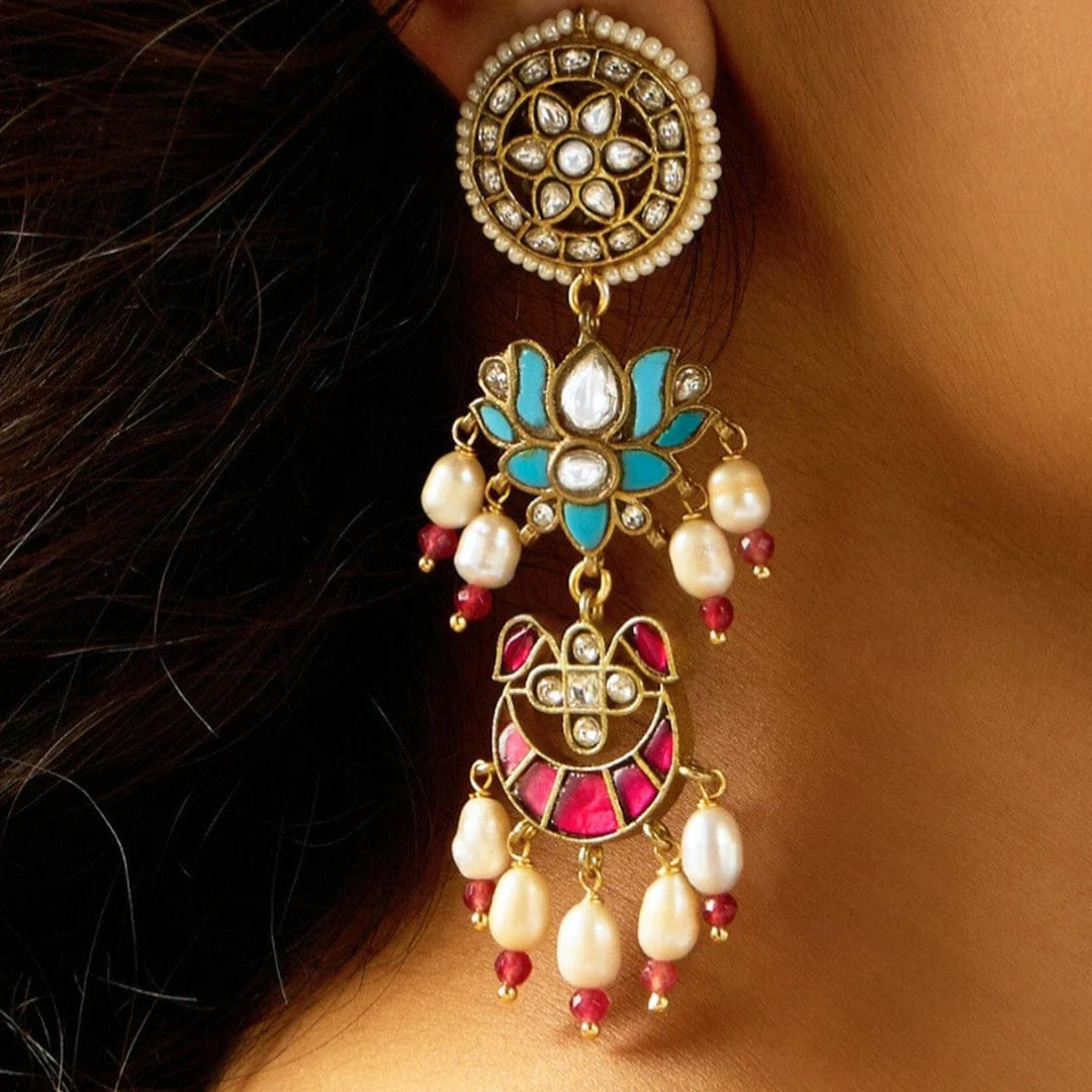 Charming Rajwadi Dangle Earring - Image 3