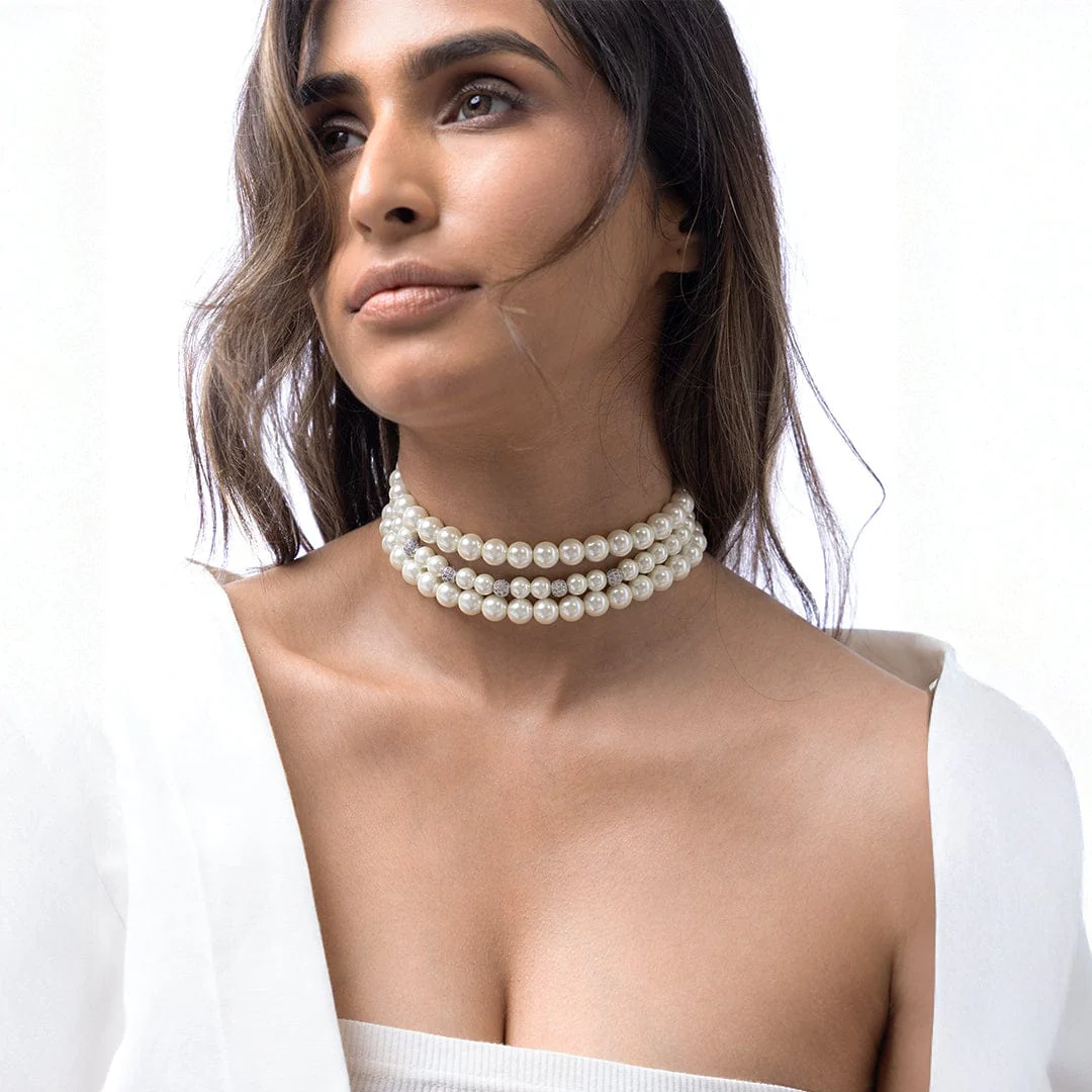 Classic Multi-Strand Pearl Necklace - Image 3