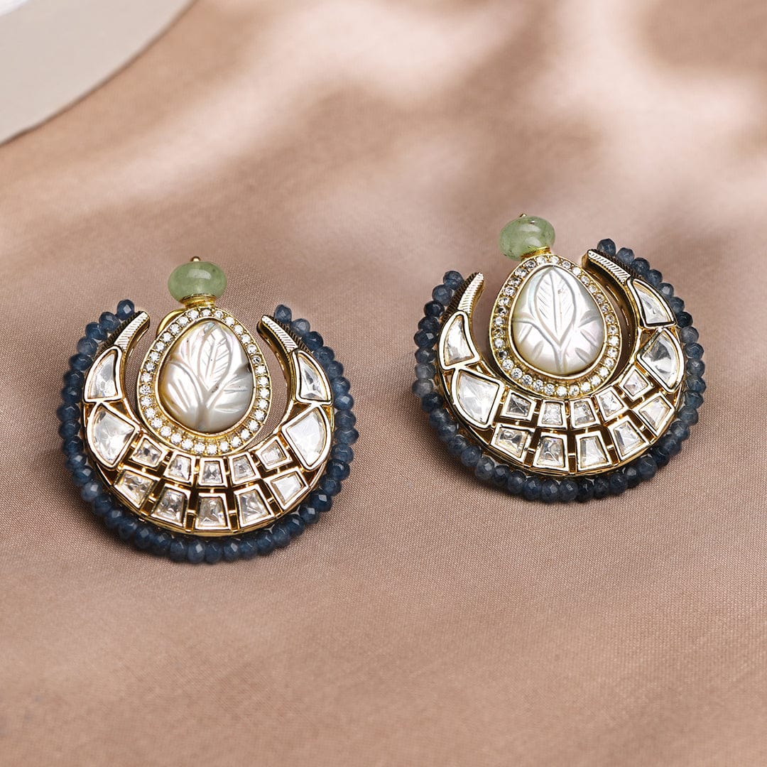 Classy Blue Stud Earrings - Image 3