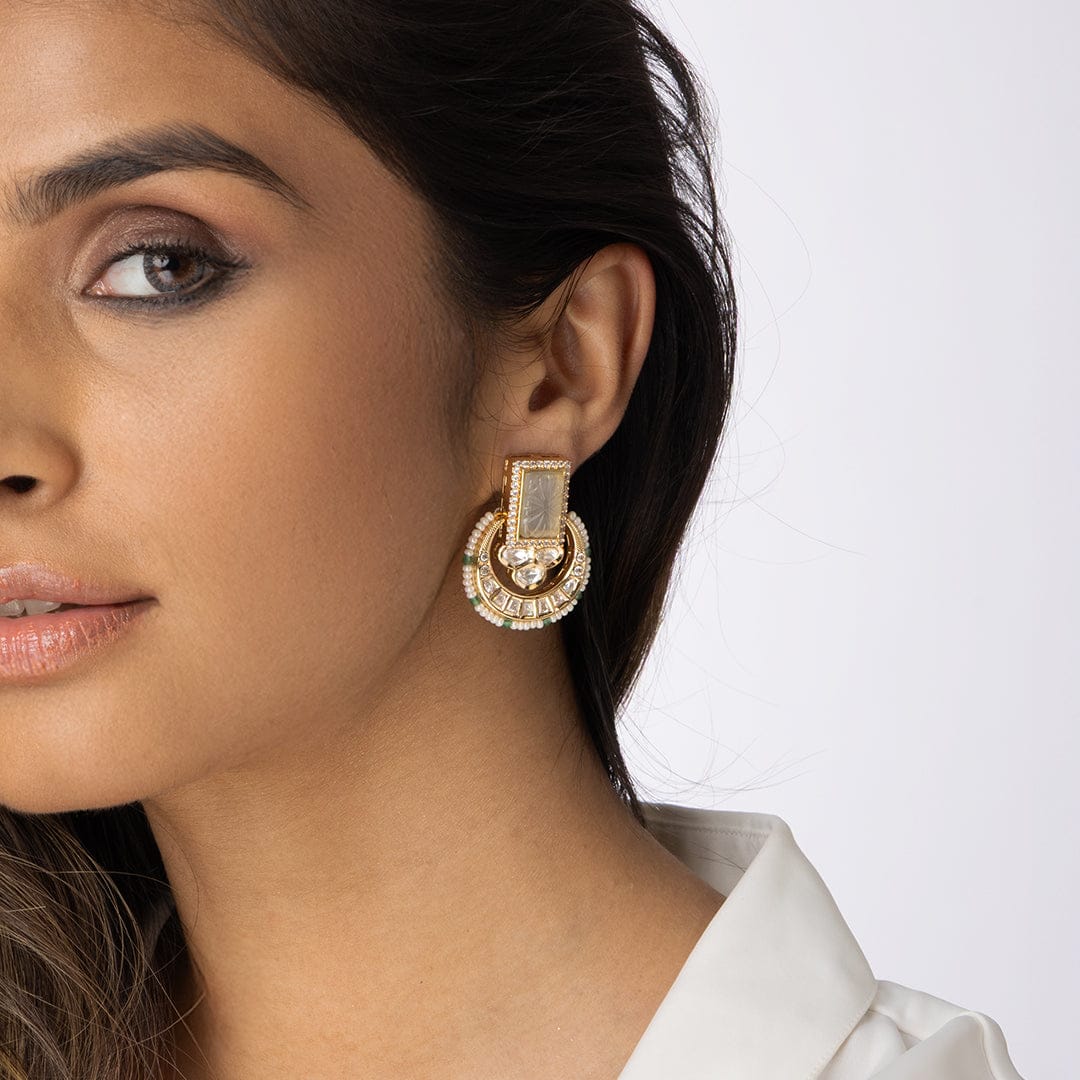 Disc Large Studded earrings