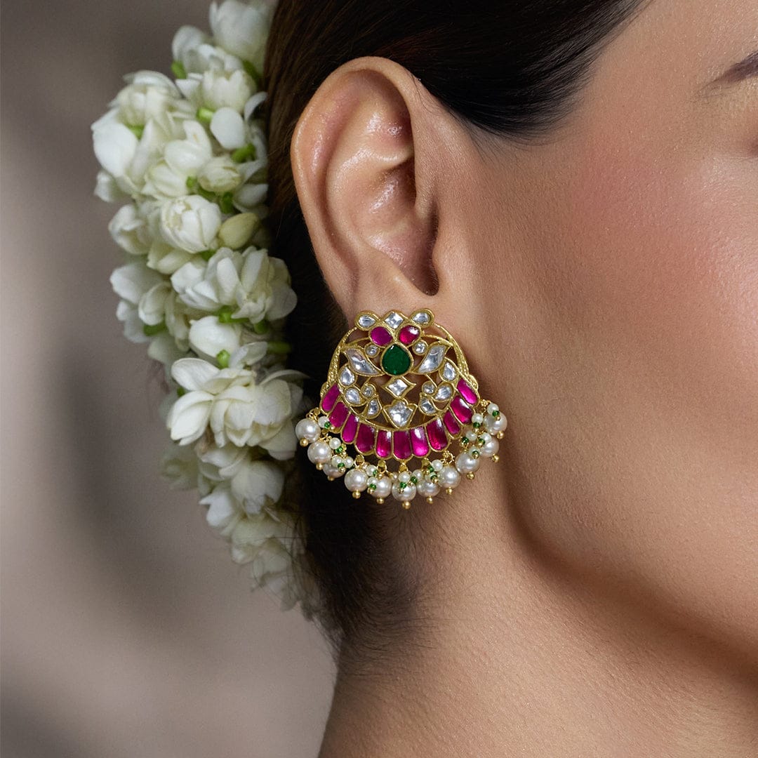 Divine Sparkle Stud Jhumkas