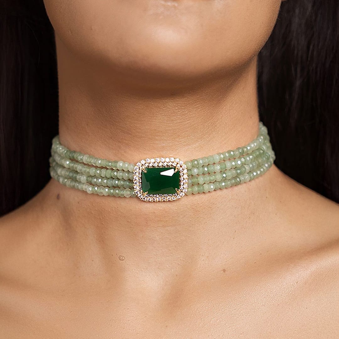 Elegant Green Choker