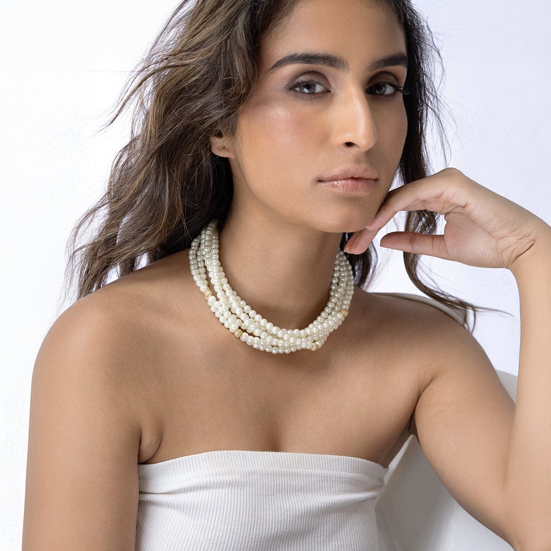 Elegant Pearl Twist Necklace - Image 3