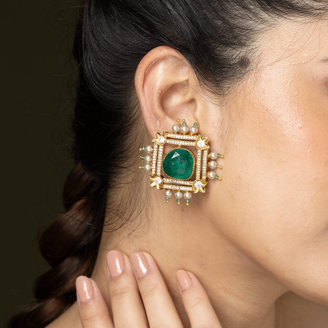 Emerald Square Stud