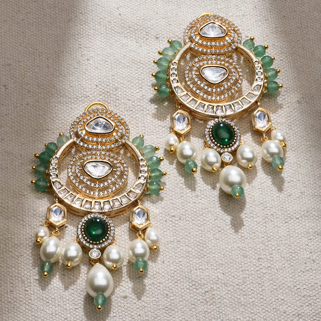 Enlivened Green Dangler Earrings - Image 3
