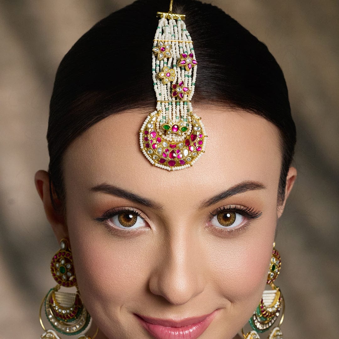 Ethereal Blossom Pearl Maang Tikka