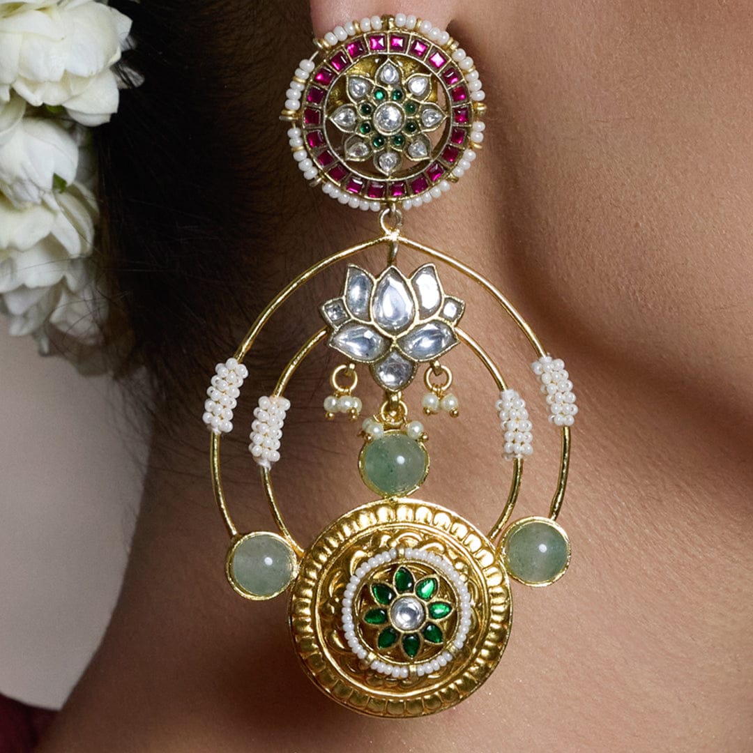 Exquisite Royal Jadau Earring - Image 3