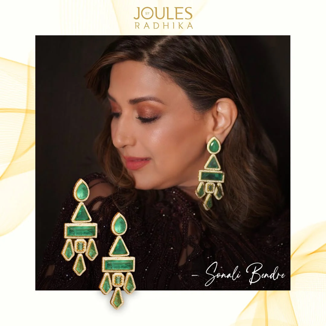 Geometric Green Delight Earrings