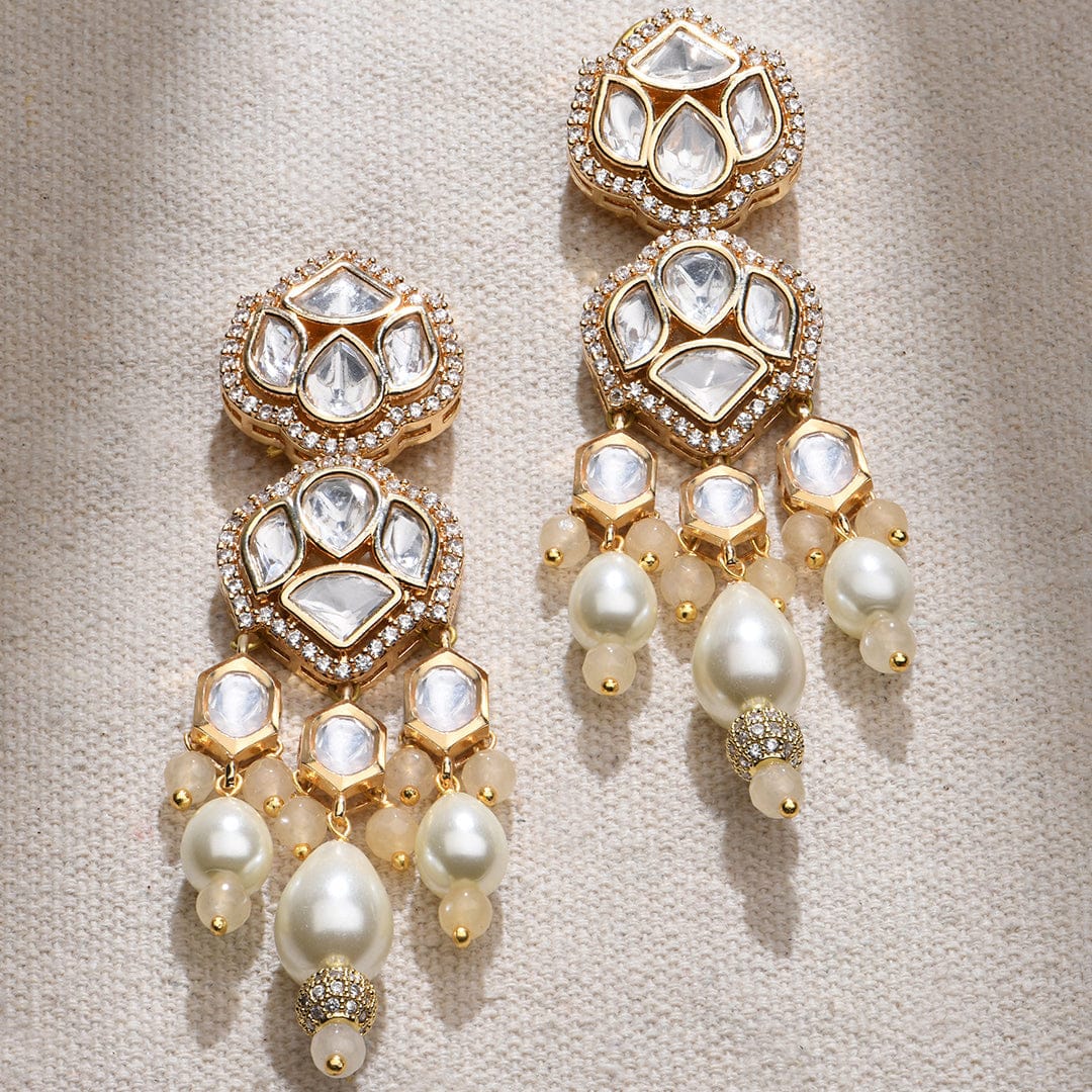 Gleamful Golden Dangler Earrings - Image 3