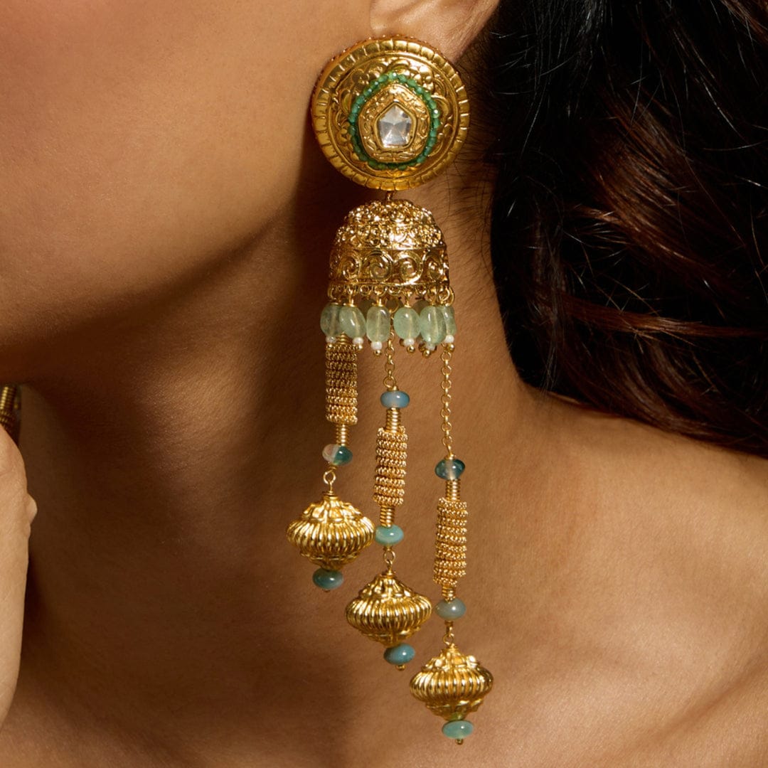 Golden Cascade Drop Earring - Image 3