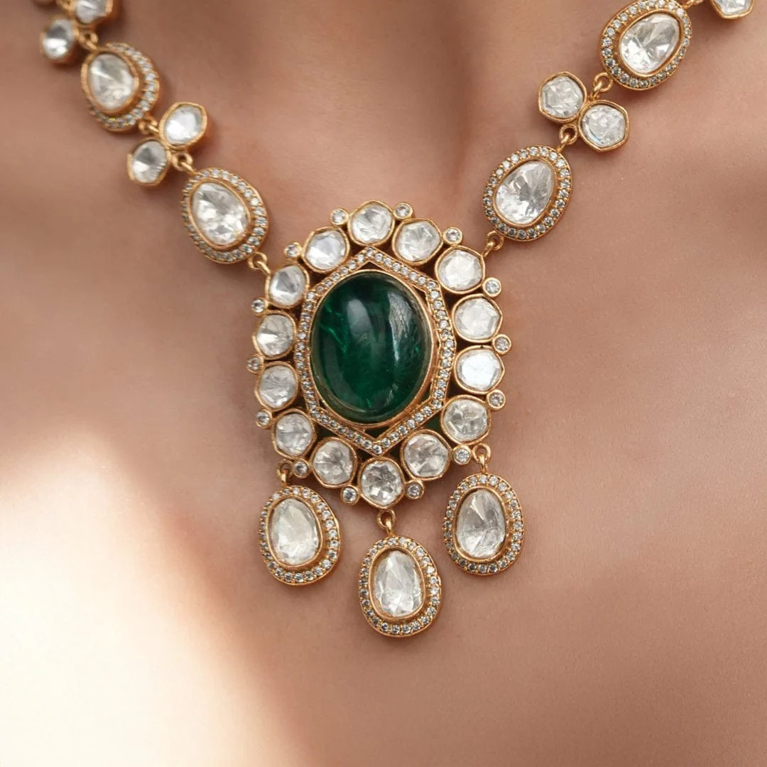Green Luxe Polki Set - Image 3