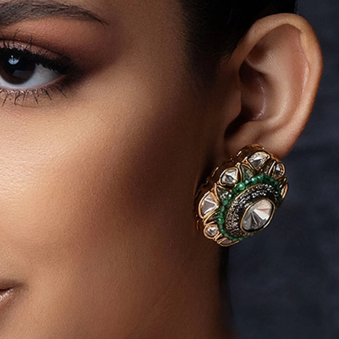 Green Polki Stud - Image 2