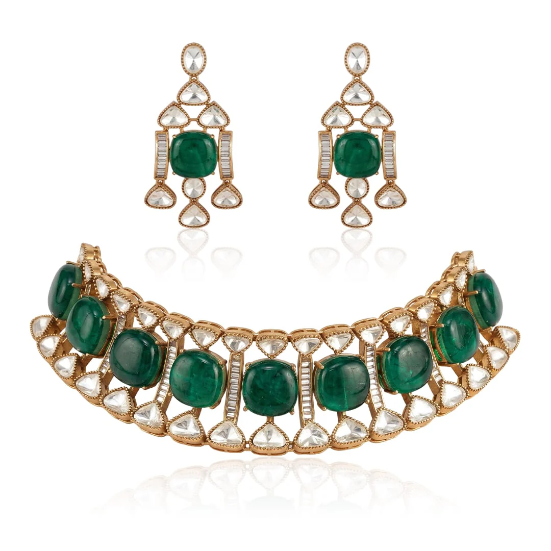 Indo Chic Green Choker Set - Image 4