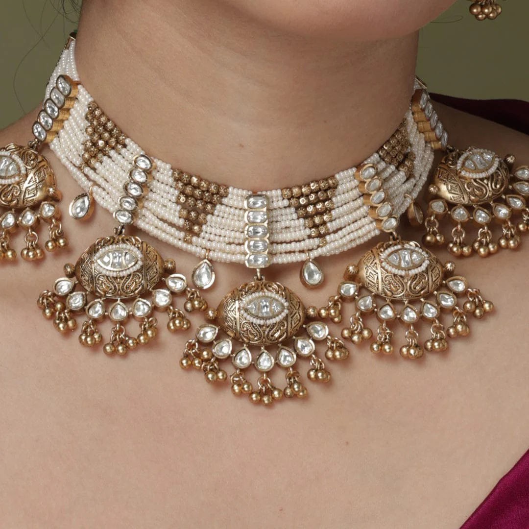 Jhoomar Dome Wedding Necklace Set - Image 2