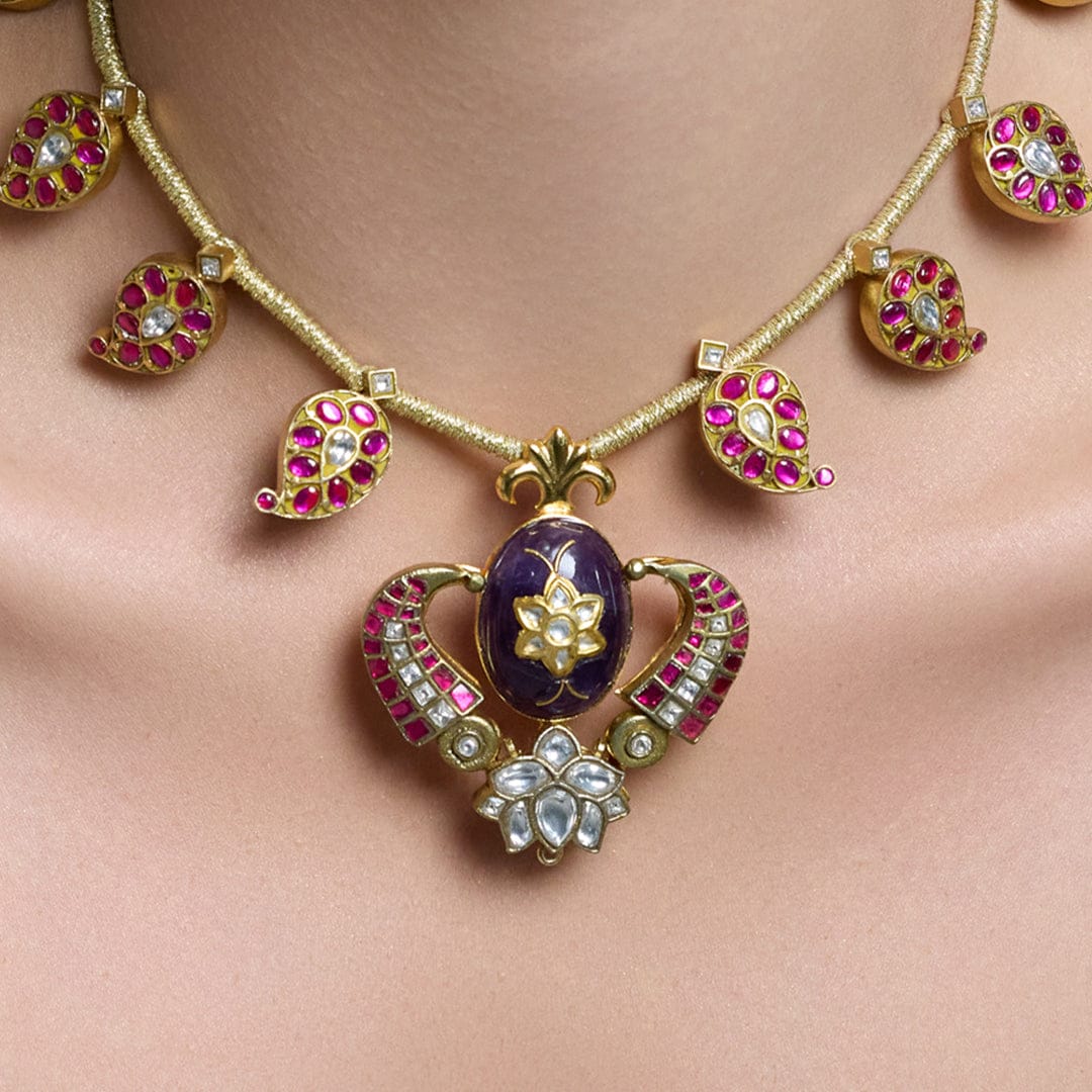 Kundan Temple Necklace - Image 3