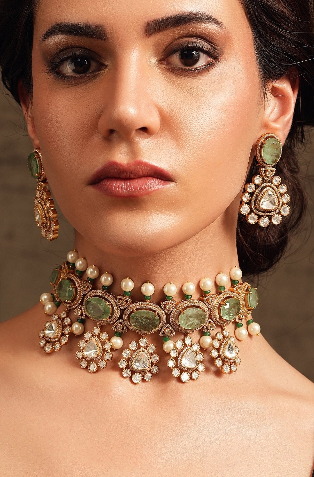 Light Green Unique Choker Set - Image 3
