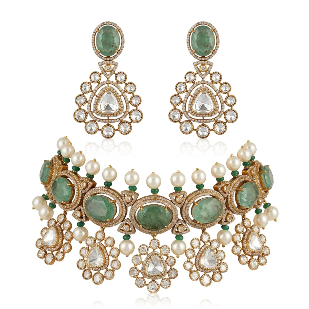 Light Green Unique Choker Set - Image 4