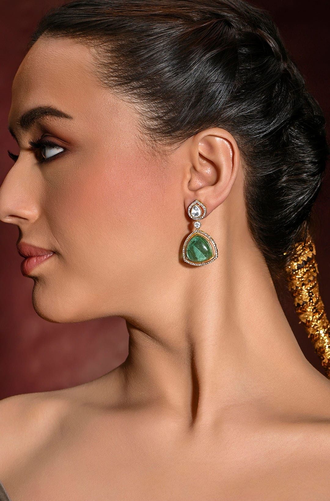 Luminary Green Dangler Earrings - Image 2