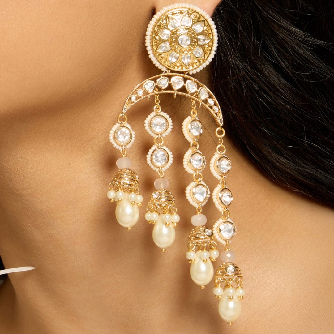 Luminous Pearl Cascade Earring - Image 3