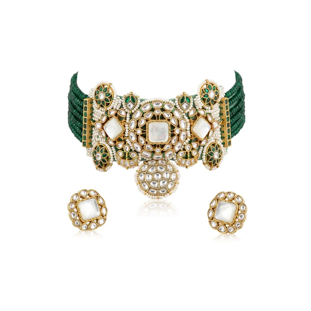 Meher Emerald Choker Set