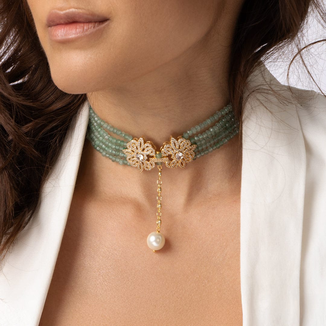 Mint Pearl Necklace