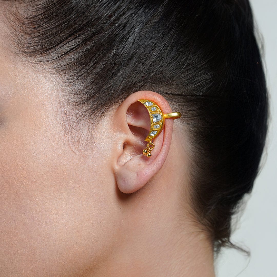 Moonlight Crescent Ear Cuff Earrings