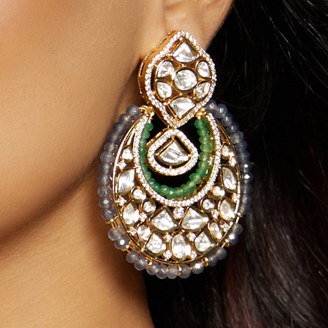 Multi Colour Chand baali Earrings - Image 3