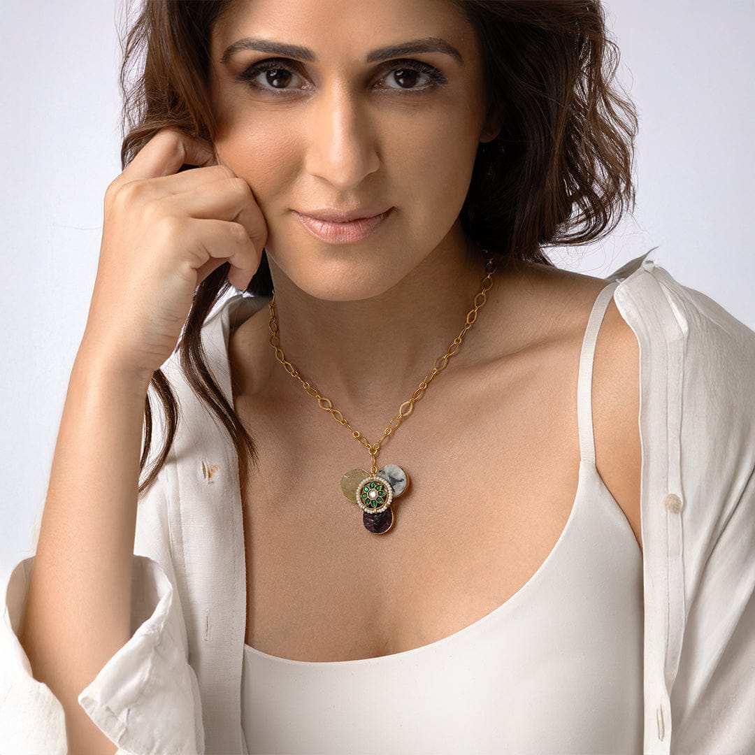 Multi-Stone Charm Necklace - Image 3