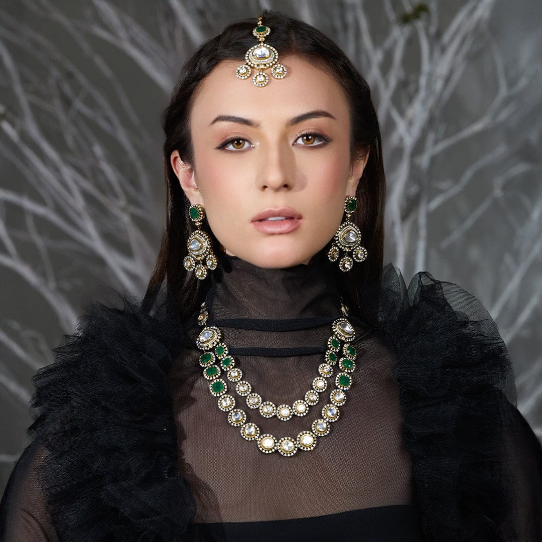 Noor-e-Nazaakat Polki Necklace Set - Image 3