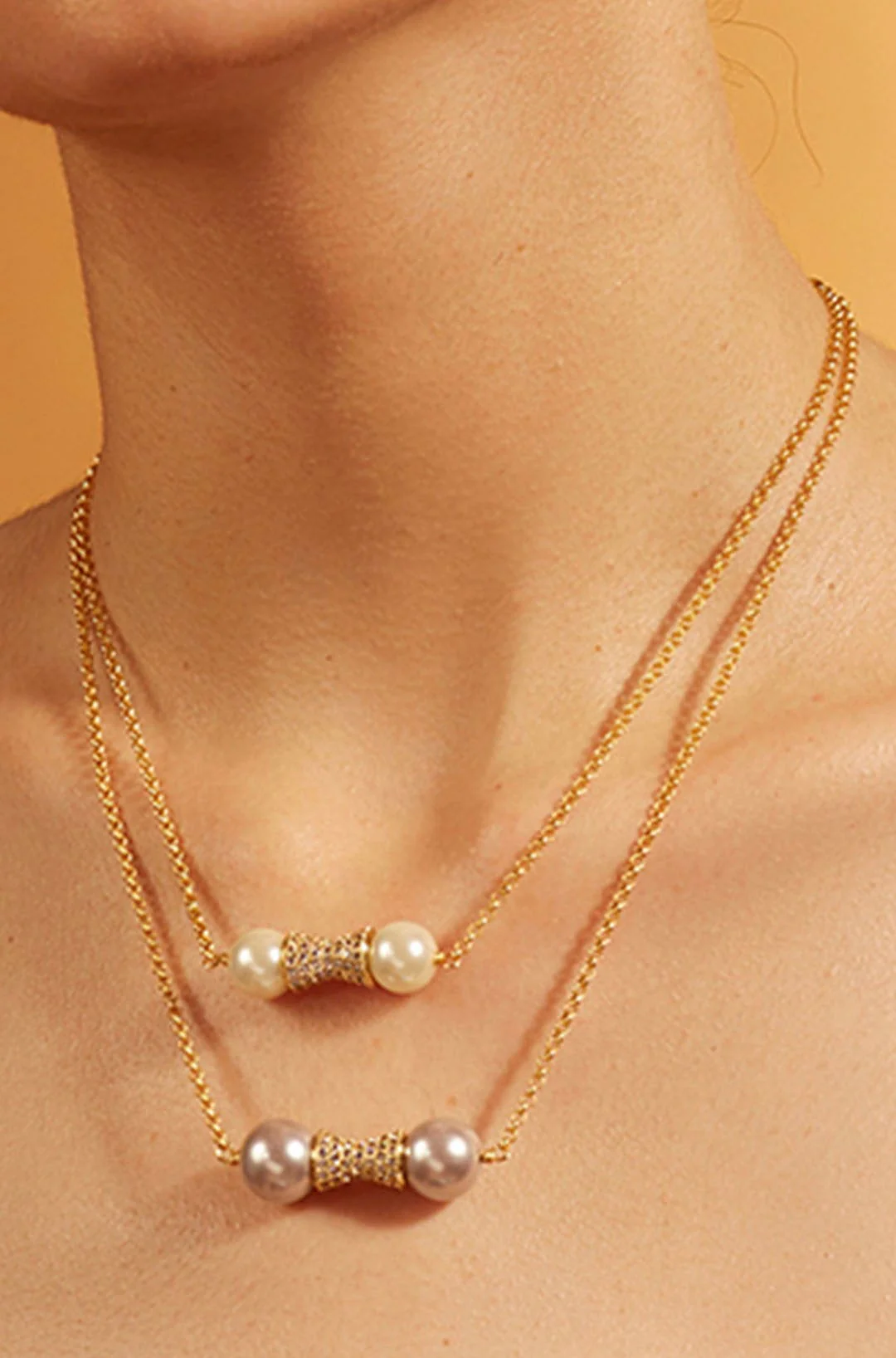 Pearl Handle Multi-Layer Necklace - Image 2