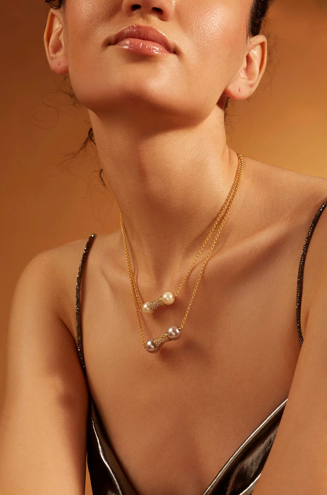 Pearl Handle Multi-Layer Necklace - Image 3