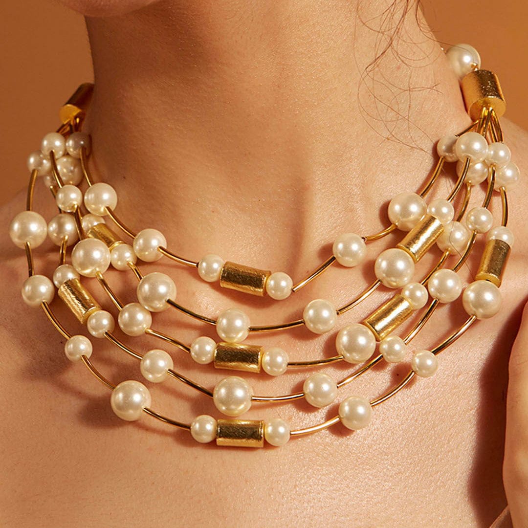 Pearl Multi String Choker - Image 3