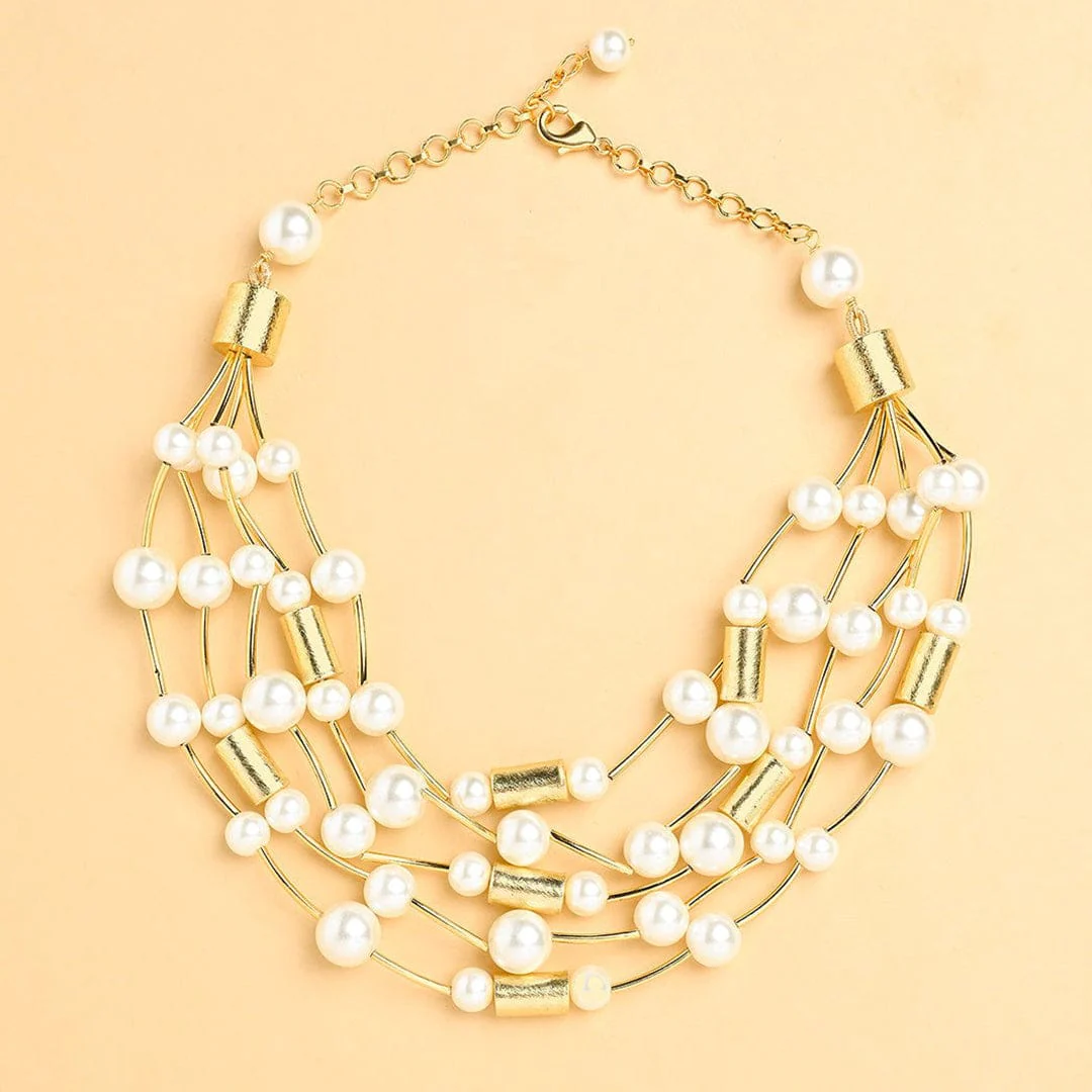 Pearl Multi String Choker - Image 4