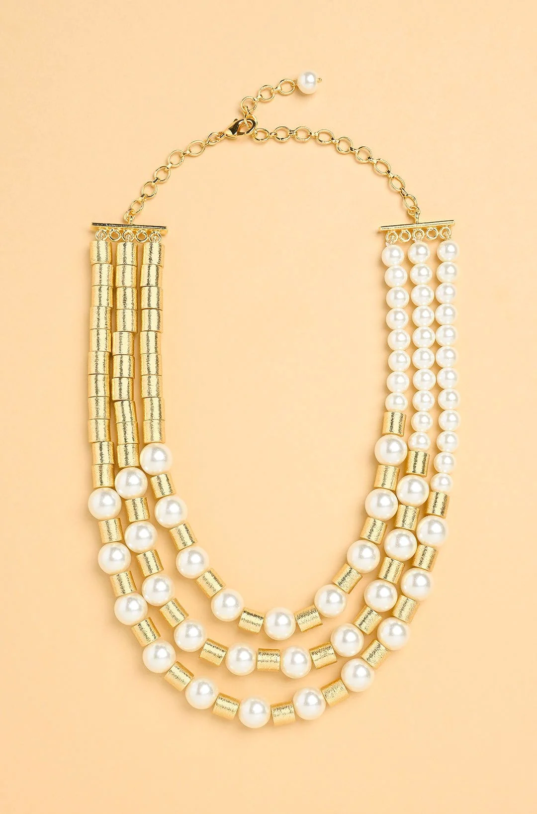 Pearl Multi String Necklace - Image 2