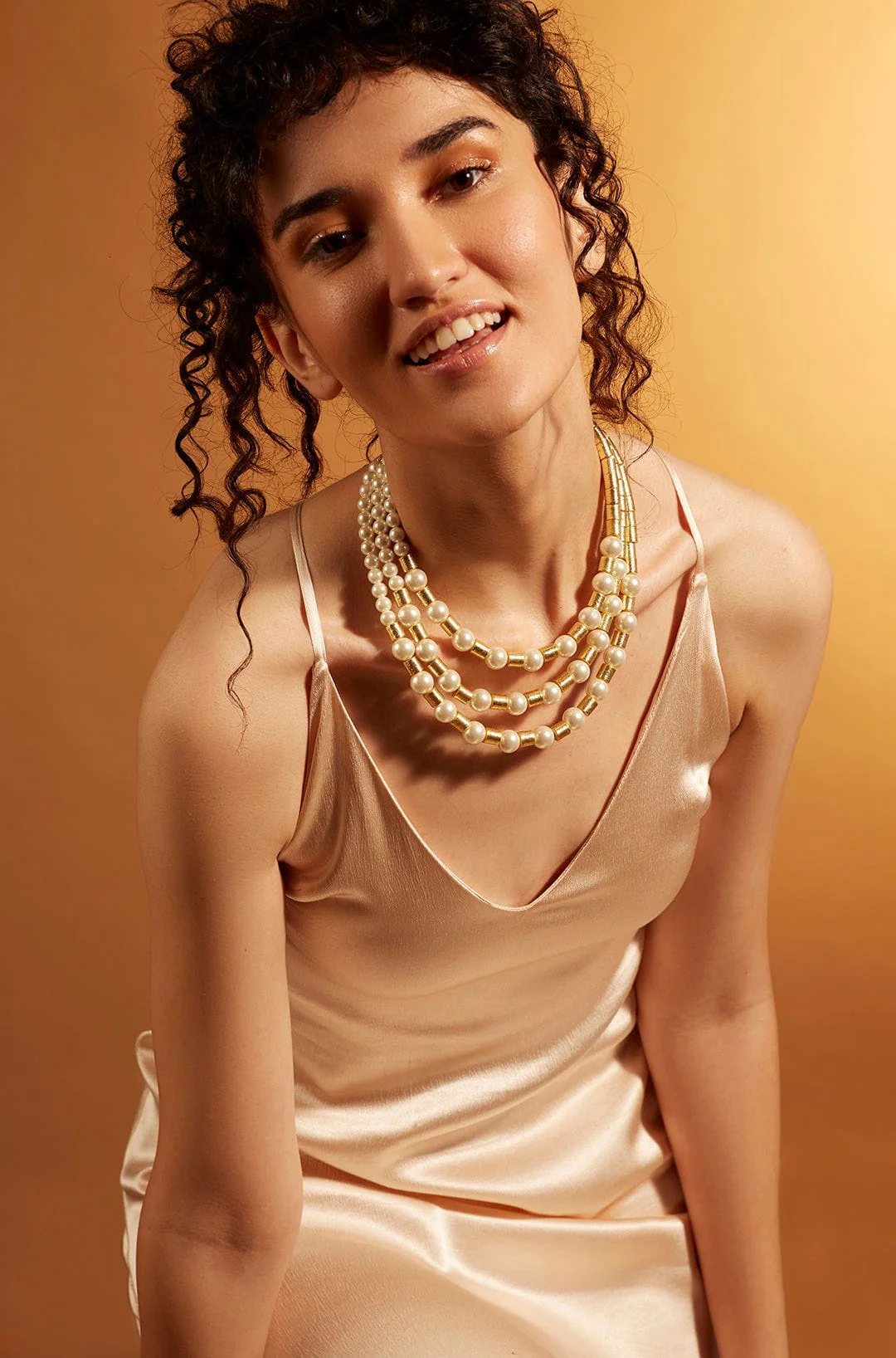 Pearl Multi String Necklace - Image 3