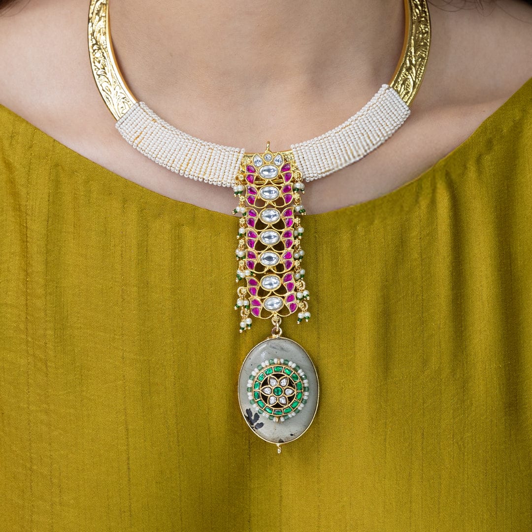 Petite Bead & Ruby Necklace - Image 3
