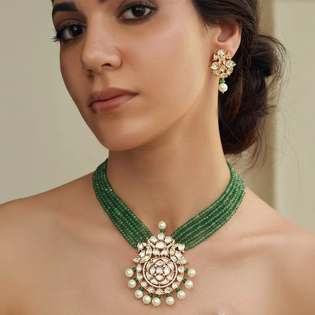 Polki Charm Beaded Set - Image 3