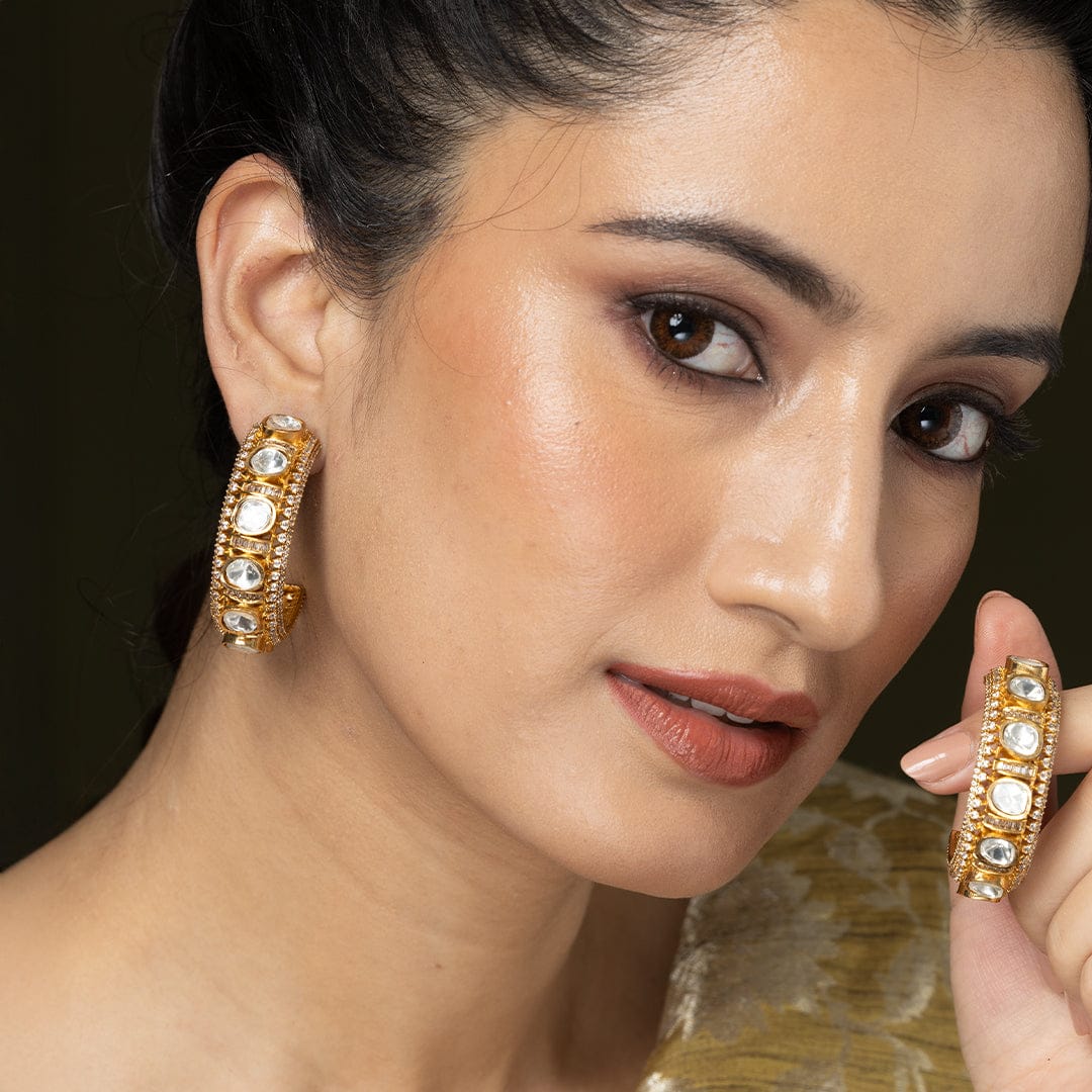 Polki Halo Hoops - Image 2