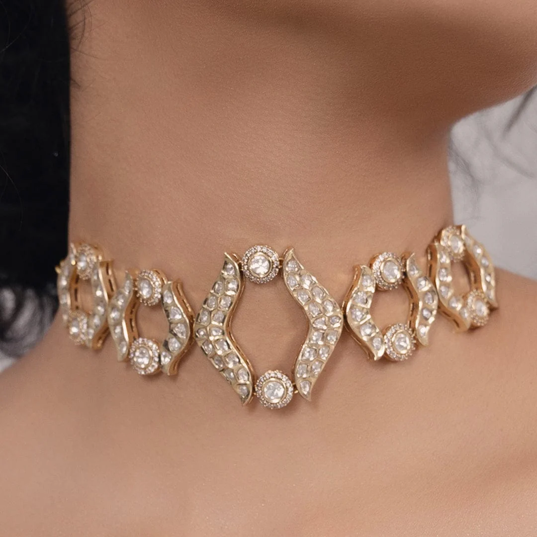 Polki-Pearl Classic Choker Necklace - Image 3