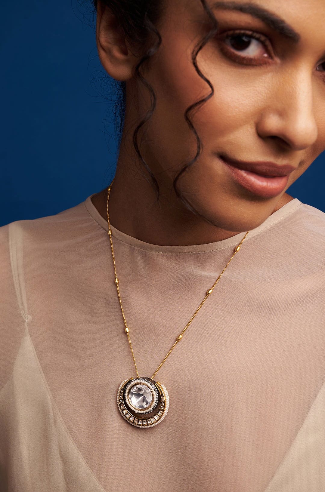 Polki Pendant Necklace - Image 3