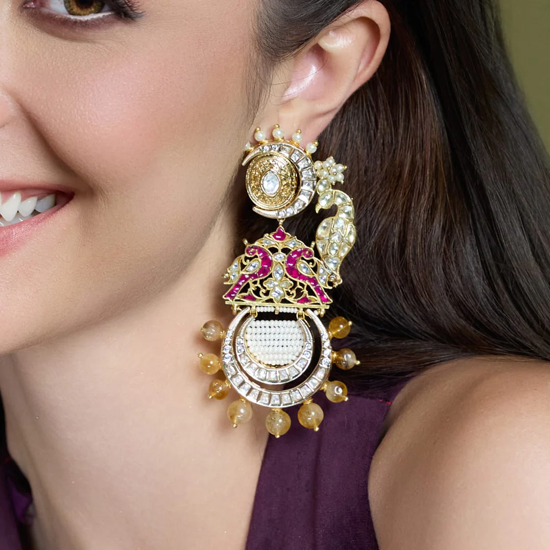 Radiant Royal Peacock Earrings