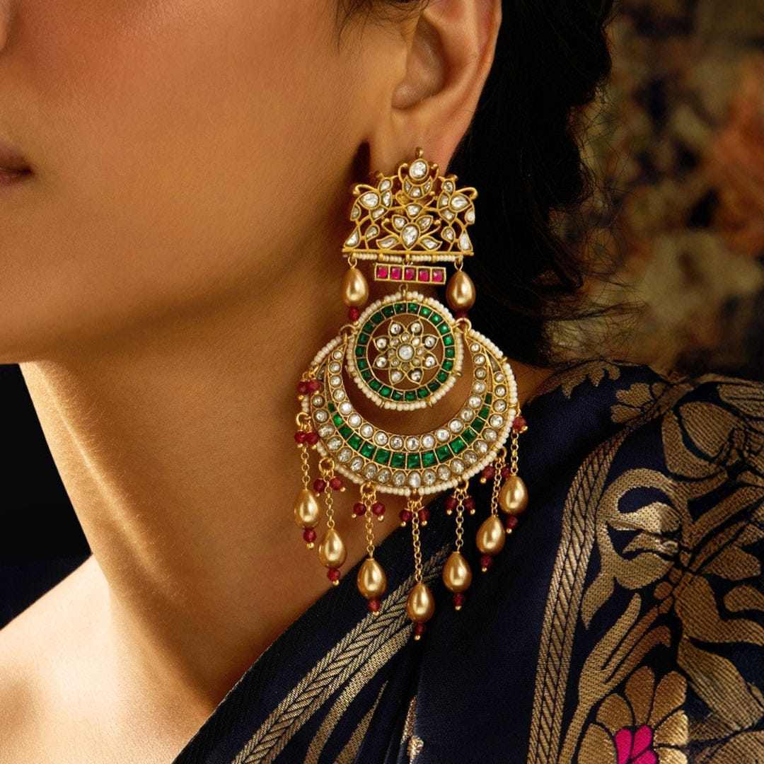 Rajwadi Fusion Chaandbali Earring