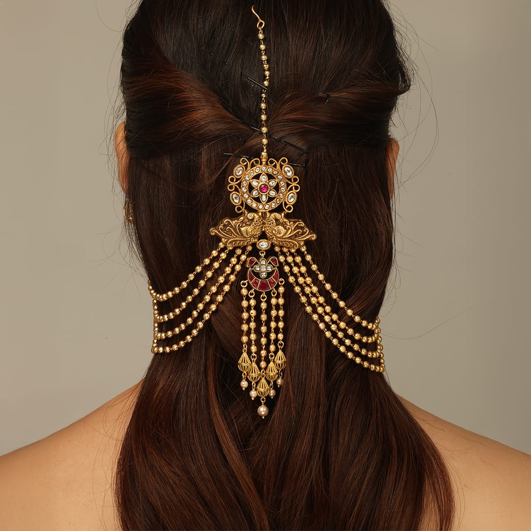 Ravika Hair Brooch With Chain
